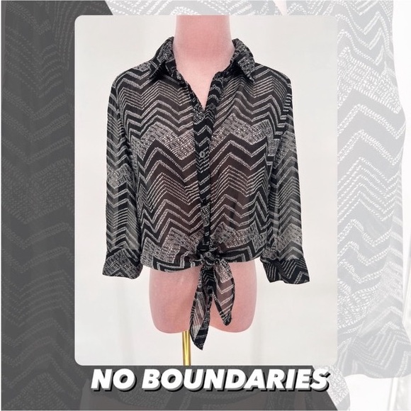 EUC No Boundaries Chevron Print Blouse - Picture 1 of 10